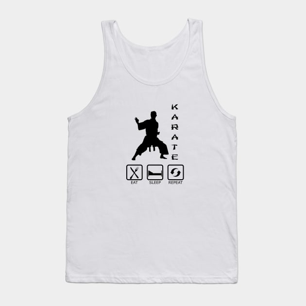 Karate - Eat Sleep Repeat Tank Top by KC Happy Shop